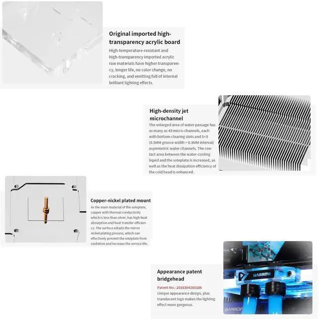 Alt view image 5 of 5 - Barrow Copper GPU Water Cooling Block GPU Waterblock for Asus RTX5090 RTX5090Ti RTX5080 RTX5080Ti RTX5070 RTX5070Ti RTX5060 RTX5060Ti (for Asus ROG Astral RTX 5090 D O32G Gaming)