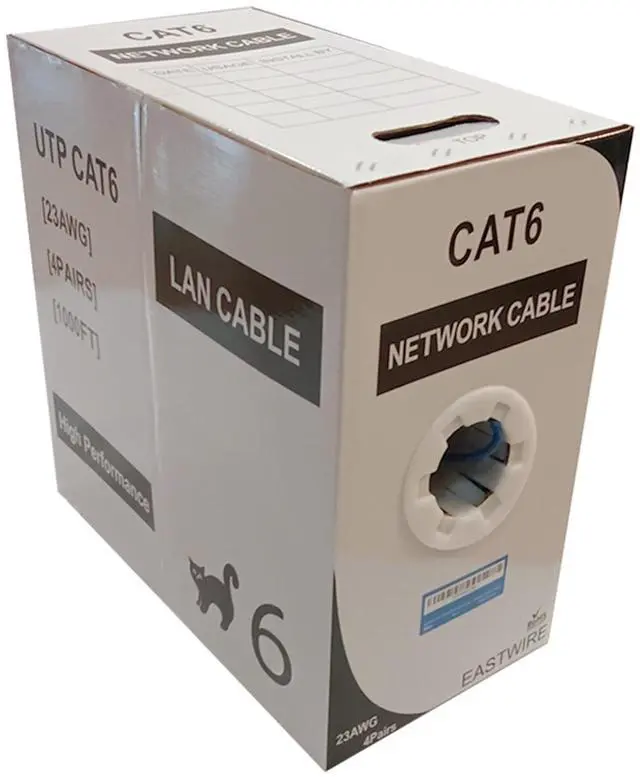 Main image of 10 Colors to Choose from-Blue Jacket1000ft Pull Box Category Cable, LAN Cable, Network Cable, CAT6 Solid Bulk Ethernet Cable, 23AWG 4 Pair, Unshielded Twisted Pair (UTP),DSX-8000 Certified,550MHz