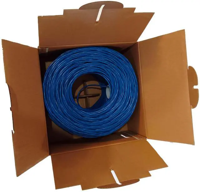 Alt view image 2 of 5 - 10 Colors to Choose from-Blue Jacket1000ft Pull Box Category Cable, LAN Cable, Network Cable, CAT6 Solid Bulk Ethernet Cable, 23AWG 4 Pair, Unshielded Twisted Pair (UTP),DSX-8000 Certified,550MHz
