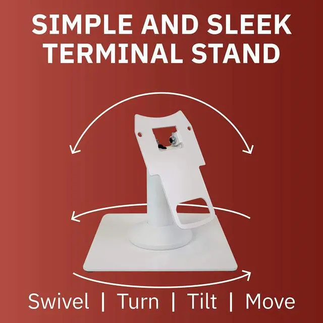 Alt view image 3 of 5 - DCCStands Clover Mini/Clover Mini 3 Swivel and Tilt Terminal Stand and Screen Protector Bundle  Freestanding Mount