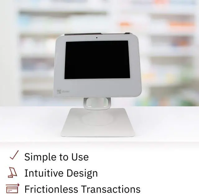 Alt view image 5 of 5 - DCCStands Clover Mini/Clover Mini 3 Swivel and Tilt Terminal Stand and Screen Protector Bundle  Freestanding Mount