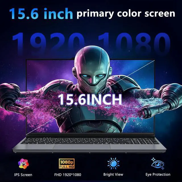 Alt view image 3 of 5 - AVENKA Gaming Laptop, 15.6 Inch Laptop Computer with N150 Processor(up to 3.6GHz), 16GB RAM 1TB SSD,Backlit Keyboard, FHD 1920 * 1080,WiFi 5,BT 4.2,Fingerprint Unlocking,Win 11 Pro,laptops for Gaming