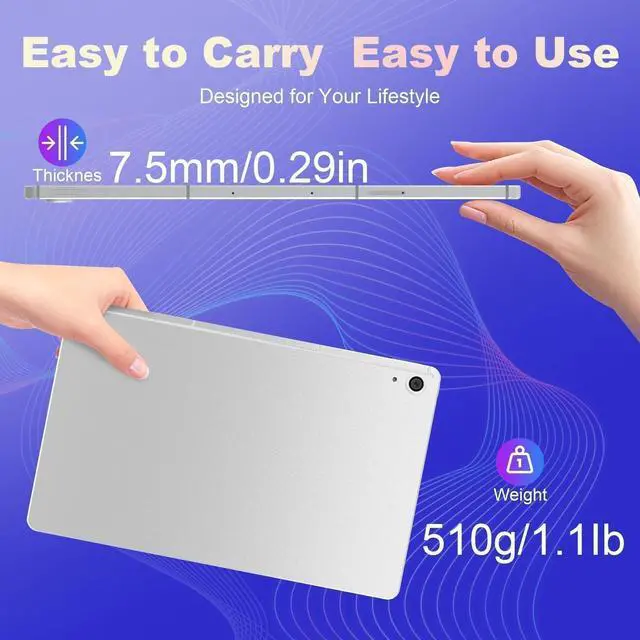 Alt view image 4 of 5 - LincPlus M11 Tablet 11" Android 14 | 12GB RAM + 128GB (Expandable to 2TB) | Helio G99 | 90Hz IPS Display | 8100mAh Battery | 4 Speakers | Widevine L1 | GMS Certified  for Work, Gaming & Streaming