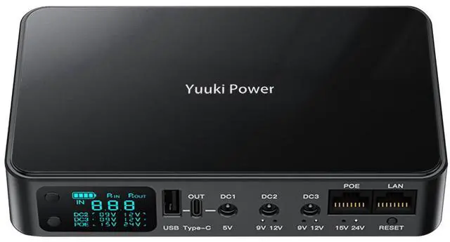 Main image of Yuuki Power Mini UPS for Router CCTV 18000mAh(66Wh) 12V/2A DC UPS Battery Backup USB 5V/3.6A