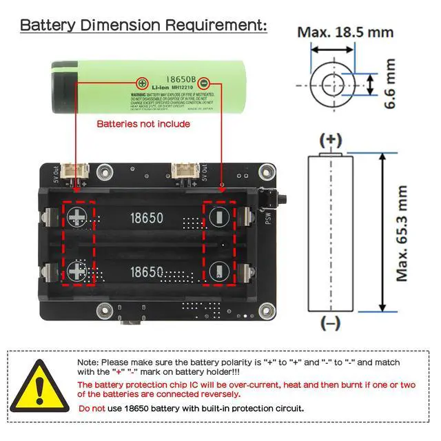 Alt view image 3 of 5 - Geekworm X1200 5V UPS HAT Shield for Raspberry Pi 5|Max 5.1V 5A Output|Auto Power On|Safe Shutdown|Power Loss Detection Function