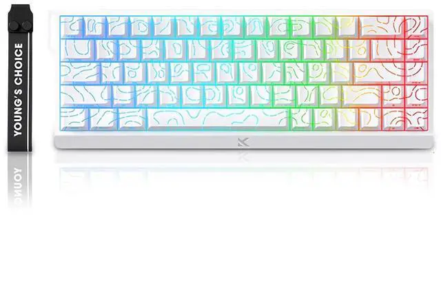 Main image of ZMX MCHOSE ACE 68 Magnetic Switch RGB Gaming Keyboard,60% Hall Effect Rapid Trigger Adjustable Actuation Hot Swap Wired Mechanical Keyboard with Side Printed Keycaps PC/Mac Gamer (White-TTC Switch)