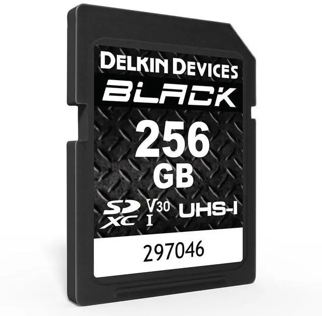 Alt view image 2 of 4 - Delkin Devices Black Rugged SDHC Memory Card, UHS-I, C10, U3, V30, Full HD & 4K Video, Up to 90MB/s Read, 90MB/s Write (256GB)