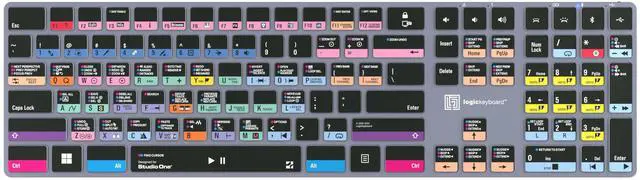Alt view image 2 of 5 - Logickeyboard Wireless Backlit 'Titan' Designed for use with Studio One on Windows  p/n LKB-PSO3-TPC-US