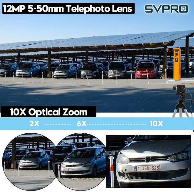 Alt view image 4 of 5 - SVPRO 12MP USB Camera with 5-50mm Telephoto Lens, 10X Optical Zoom Manual Webcam 1080P 120fps High Speed UVC Macro Camera for PC/Mac/Linux/Android (12MP Industrial-Grade Professional Variable Lens)