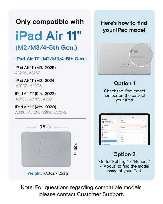 Alt view image 2 of 5 - MOFT Dynamic Folio Case for iPad Air 11-inch (M3 2025 / M2 2024) & iPad Air 10.9-inch 5th 4th Generation 2022 2020, Silm Magnetic Stand Case with 20+ Viewing Angles, Auto Wake/Sleep, Cement x Sapphire