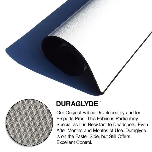 Alt view image 5 of 5 - MPCO. Blueprints Large Gaming Desk Pad - 36" x 17" Duraglyde Fabric Pistol 38  Black Desk Mats - Non-Slip, Washable, Smooth Glide for Precision Gaming & Work