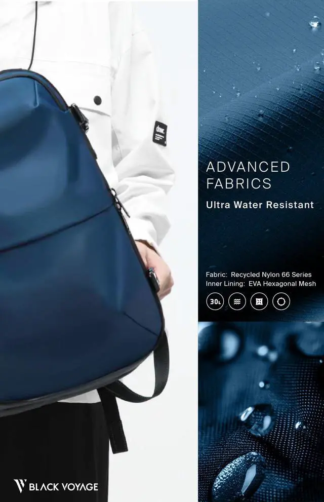 Alt view image 4 of 4 - Vortex Vacuum Seal Travel Backpack 60L Expandable Air Compression System Water Resistant TSA Lock Carry-On Suitcase Luggage Blue AERO OG - Air Pump Included