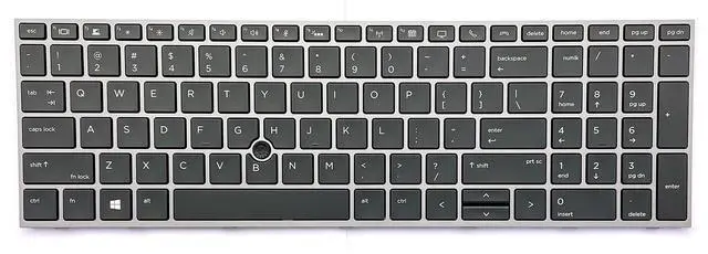 Alt view image 2 of 5 - BestParts US Layout Keyboard with Backlit Replacement for HP ZBOOK 15 G5, 15 G6, ZBOOK 17 G5, 17 G6 (Doe Not Fit for Zbook 15U G5 Series) L12765-001 L28407-001 L29635-001