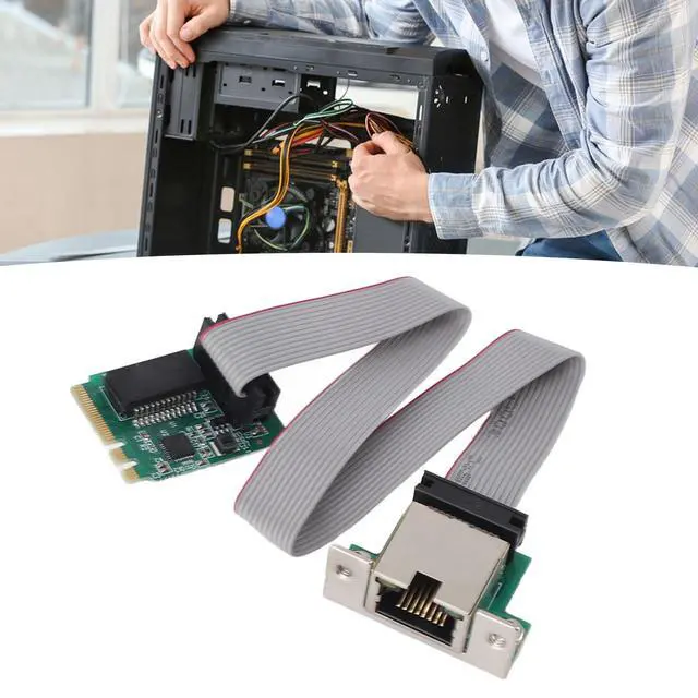 Alt view image 2 of 5 - Gigabit M.2 M Key Ethernet Network Expansion Card, Single Port 2.5G M.2 A E Server NIC, RTL8111H Industrial Control Equipment Network Card, Straight Pin