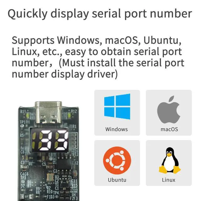 Alt view image 2 of 5 - CORECLOUD USB to RS485 Serial Adapter 3 Pack, 3.3V 5V Output, Display Serial Port Number, CP2102 FTDI Compatible with Windows 64bit, macOS, Linux, Ubuntu, USB-C Tiny Size, High Speed, ESD Protection