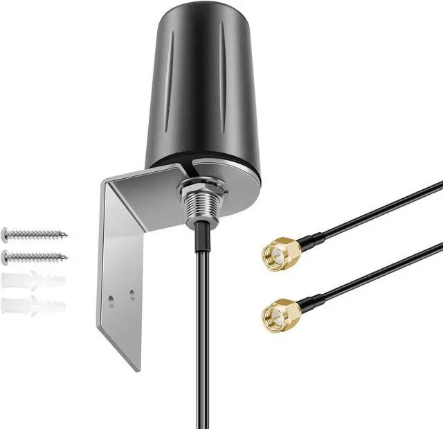 Main image of 2x2 MIMO Omnidirectional Low Profile 4G LTE 5G External Antenna SMA Male Connector with 10ft Cable for Boosts Performance of 4G/5G Routers Hotspot Verizon AT&T T-Mobile RV Home Internet