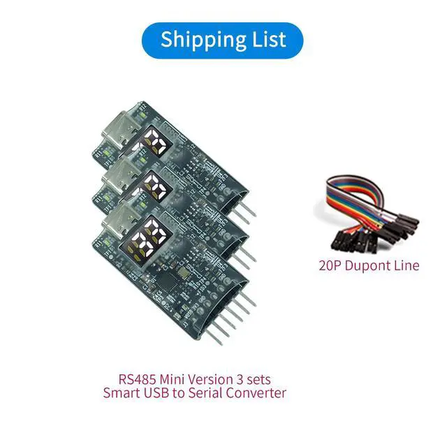 Alt view image 5 of 5 - CORECLOUD USB to RS485 Serial Adapter 3 Pack, 3.3V 5V Output, Display Serial Port Number, CP2102 FTDI Compatible with Windows 64bit, macOS, Linux, Ubuntu, USB-C Tiny Size, High Speed, ESD Protection