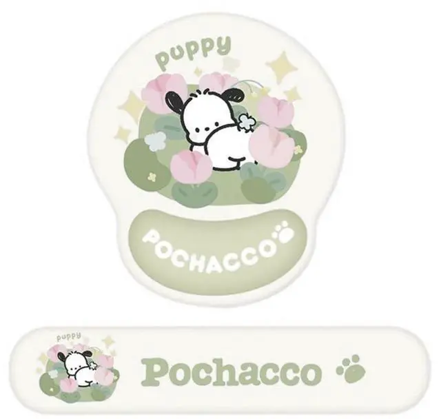 Main image of Teanea Cute Non-Slip Mouse Pad with Wrist Rest and Keyboard Wrist Support Pad for Desk Typing Gaming Home Office, Pochacco