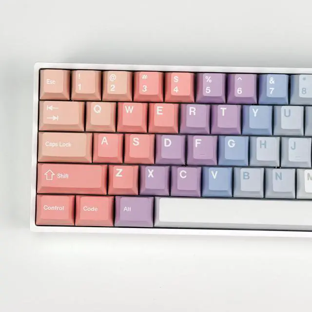 Alt view image 4 of 5 - KBDiy 143 Keys Dreamscape Key caps, Dye-Sublimation PBT Custom Keycap Set for Cherry Profile, Cute Gradient Colored Keycaps Customized Pattern Keycaps for MX Switches Mechanical Gaming Keyboard