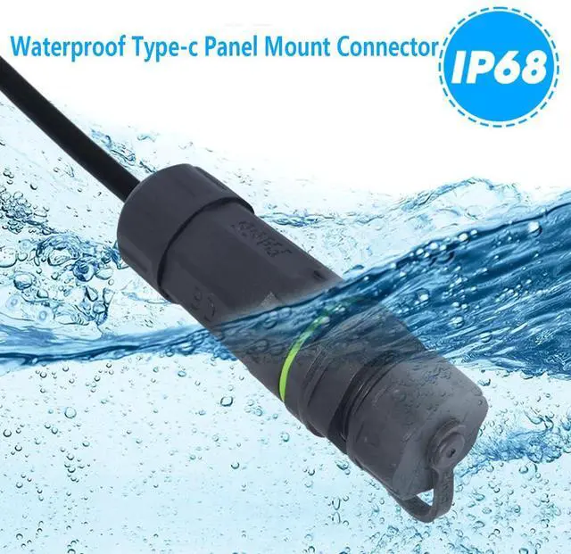 Alt view image 2 of 5 - PENGLIN 5PCS IP68 Waterproof USB-C Panel Mount Coupler, USB 3.1 Female to Female Extender Adapter - Outdoor Charging & High-Speed Data Transfer,Type-C Connector for Marine/Car/Industrial