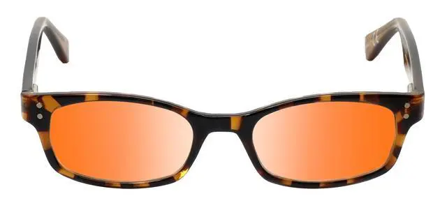 Alt view image 5 of 5 - Medspex Corinne McCormack Channing Color Therapy Reading Glasses +0.50 Tortoise Havana Brown Gold Amber/FL-41 Rose Womens Fluorescent Light Sensitivity Chromotherapy Chakra Healing