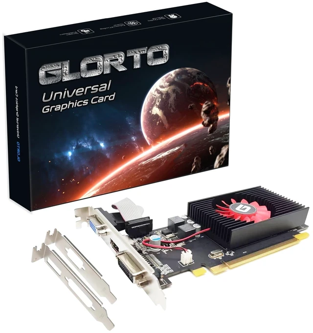 Main image of Glorto Radeon HD 5450 1GB DDR3 Low Profile Graphics Card, PCI Express 2.0 x16, HDMI/VGA/DVI, Entry Level GPU for PC, SFF and HTPC