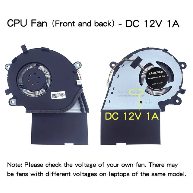 Alt view image 3 of 5 - New Replacement Cooling Fans for ASUS Scar ROG Strix G512LW G712L G732L G732LWS G731G G731GV G731GW G532L G712LW G712LV G732LWS-DS76 G531GW-DB76 Laptop P/N: FM21 FLKP FLKN FMMU FN7G FMMV DC 12V 1A