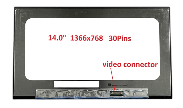 Alt view image 3 of 5 - FULLCOM New LCD Replacement Screen (Non Touch) 14 Inch Compatible with Dell Latitude 5410 5411 7400 7410 HD 1366x768 (No Brackets) 30 Pin Matte for Laptop/Display/Screen/LCD Application