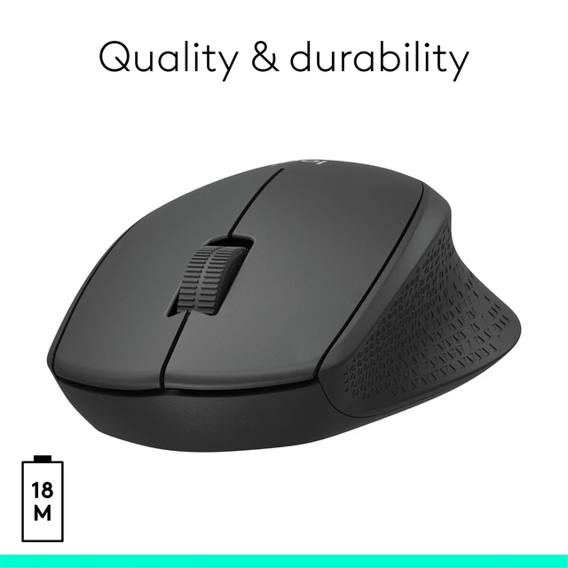 Alt view image 5 of 5 - Logitech M331 Silent Plus Wireless Mouse- Black