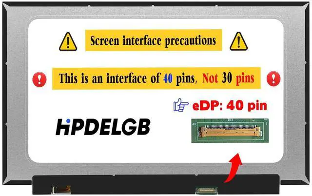 Alt view image 2 of 5 - HPDELGB Replacement for Acer Nitro V 15 N23Q22 ANV15-51-73B9 Gaming ANV15-51 ANV15-51-51H9 LCD Non-Touch Screen Display Panel 15.6" FHD 144HZ 40 pin