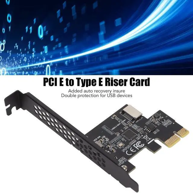 PCIE to Type E Riser Card Expansion Card, USB3.2 PCI E Riser Card for 7 ...
