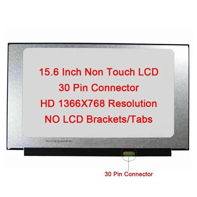 Alt view image 3 of 5 - Rinbers B156XTN08.0 08.1 N156BGA-EA3 NT156WHM-N34 N40 NT156WHM-N44 N49 15.6 inch 30 Pins IPS 1366X768 LCD Screen Display LED Panel Replacement for Dell for Lenovo for HP (HD Non Touch Screen