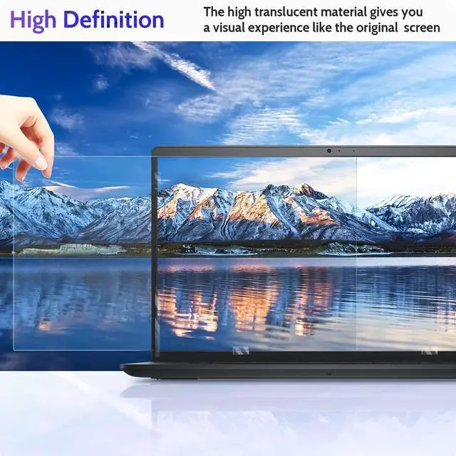 Alt view image 5 of 5 - Peslv 15.6 Inch Laptop Privacy Screen Compatible With Lenovo Hp Dell Acer Asus Thinkpad Envy Xps, 16:9 Aspect Removable Anti Glare Blue Light Filter Protector, 15 In Computer Monitor Se