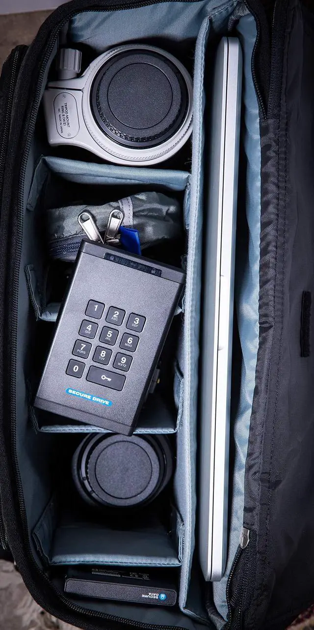 Alt view image 4 of 5 - ClevX SecureData SecureDrive KP 1TB SSD Hardware Encrypted USB 3.0 External Drive FIPS 140-2 Level 3 Unlock via Keypad TAA Compliant, CJIS, HIPAA, CMMC, GDPR Compliant, Works with Mac and Win Free AV