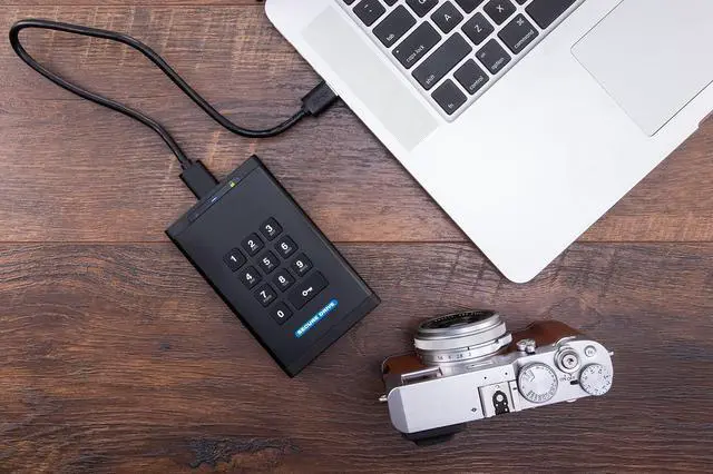 Alt view image 5 of 5 - ClevX SecureData SecureDrive KP 1TB SSD Hardware Encrypted USB 3.0 External Drive FIPS 140-2 Level 3 Unlock via Keypad TAA Compliant, CJIS, HIPAA, CMMC, GDPR Compliant, Works with Mac and Win Free AV
