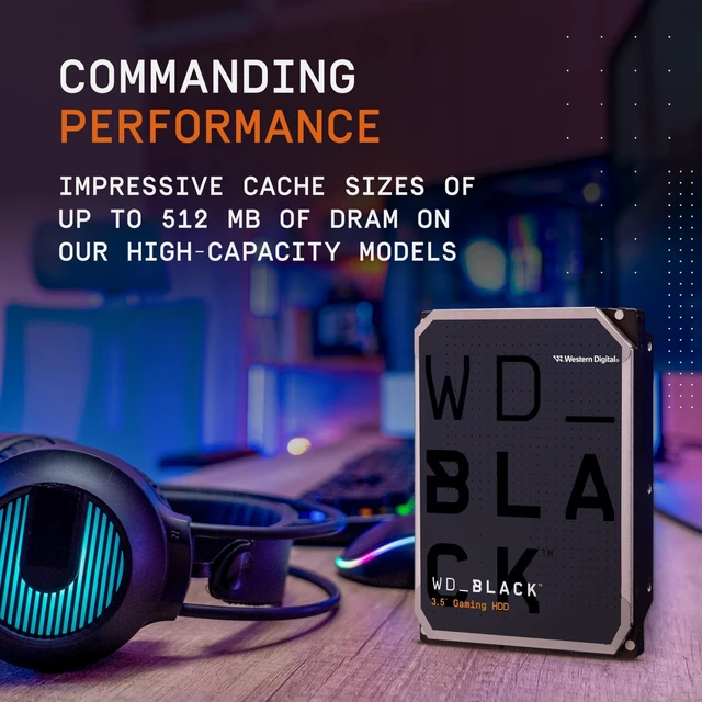 Alt view image 4 of 5 - WD Western Digital 8TB WD_Black Performance Internal Hard Drive HDD - 7200 RPM, SATA 6 Gb/s, 256 MB Cache, 3.5" - WD8002FZBX