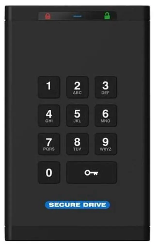 SecureData SecureDrive KP 500GB Hardware Encrypted USB 3.0 External ...
