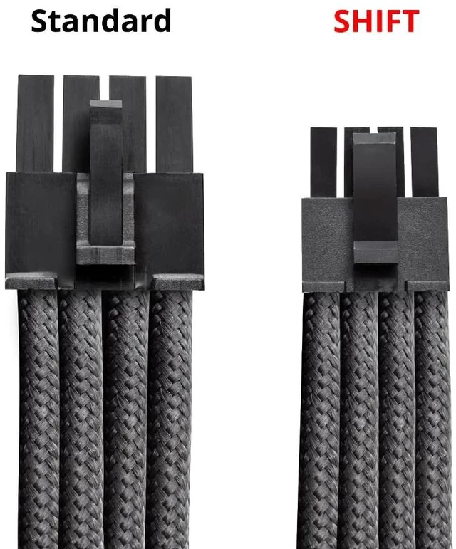 Alt view image 4 of 5 - CableMod Pro ModFlex 12V-2x6 PCIe Cable for Corsair Type 5 (Black, 4 x 8p)