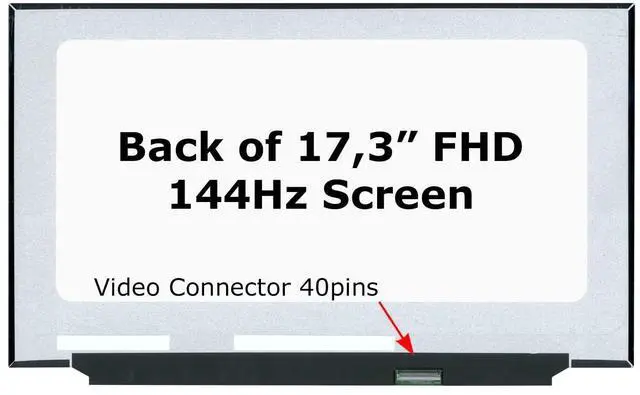 Alt view image 2 of 5 - SCREENARAMA New Screen Replacement for BOE NV173FHM-NX4 V8.0 V8.1 (40pin 144Hz) FHD 1920x1080 IPS LCD LED Display with Tools and Tape