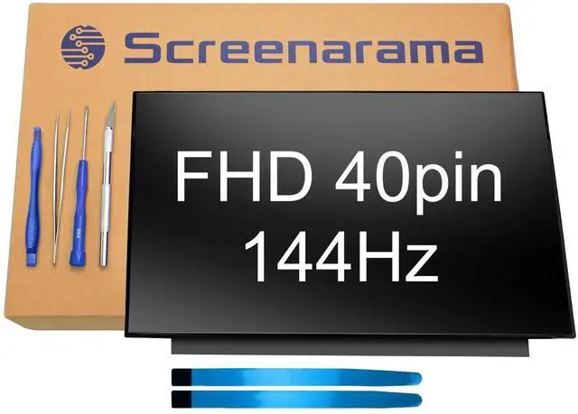 Main image of SCREENARAMA New Screen Replacement for BOE NV173FHM-NX4 V8.0 V8.1 (40pin 144Hz) FHD 1920x1080 IPS LCD LED Display with Tools and Tape