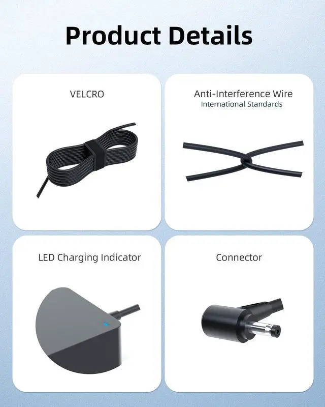 Alt view image 4 of 5 - 65W UL Listed AC Charger Fit for Asus Zenbook 14 Flip 15 Q407IQ Q407I Q407 Q4071 Q508UG Q508U Q508 Laptop Power Adapter Supply Cord