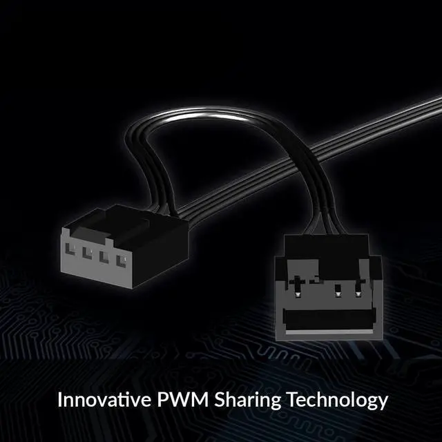 Alt view image 4 of 6 - FOR-P12 PWM PST (5 Pack) - PC Fans, 120mm Case Fan, PWM Sharing Technology (PST), Pressure-optimised, Quiet Motor, Computer, 2001800 RPM (0 RPM <5%) - Black