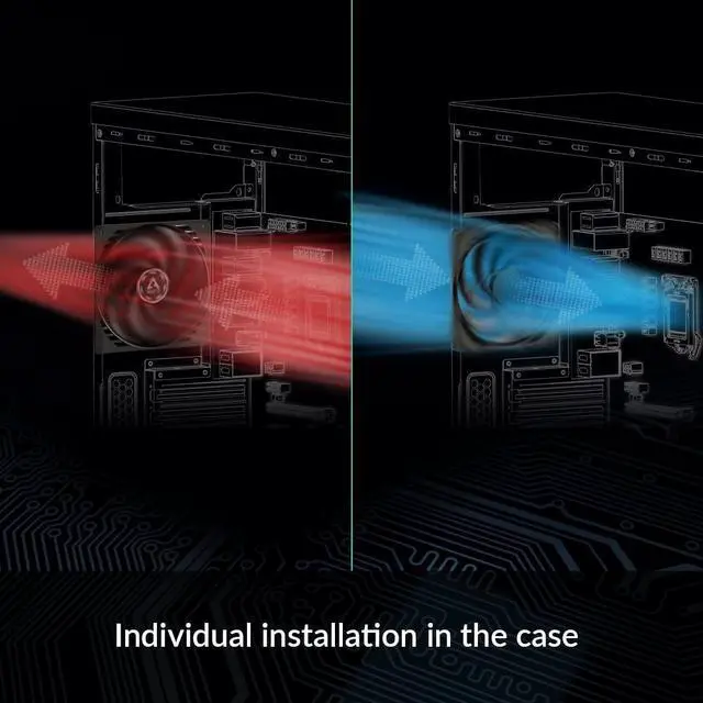 Alt view image 6 of 6 - FOR-P12 PWM PST (5 Pack) - PC Fans, 120mm Case Fan, PWM Sharing Technology (PST), Pressure-optimised, Quiet Motor, Computer, 2001800 RPM (0 RPM <5%) - Black