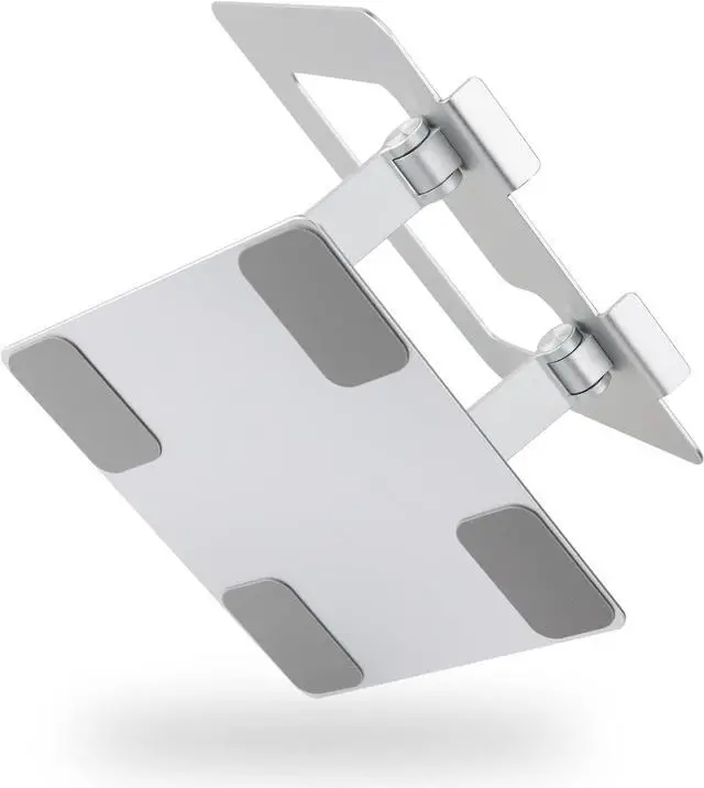 Alt view image 5 of 7 - Sturdy and Portable Ergonomic Laptop Stand for Desk, Adjustable Riser, Fits all Laptops and Notebooks up to 17.3 Inch, Silver, 10 x 8.7 x 6 in