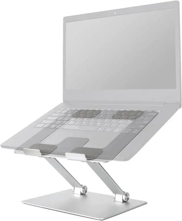Alt view image 6 of 7 - Sturdy and Portable Ergonomic Laptop Stand for Desk, Adjustable Riser, Fits all Laptops and Notebooks up to 17.3 Inch, Silver, 10 x 8.7 x 6 in