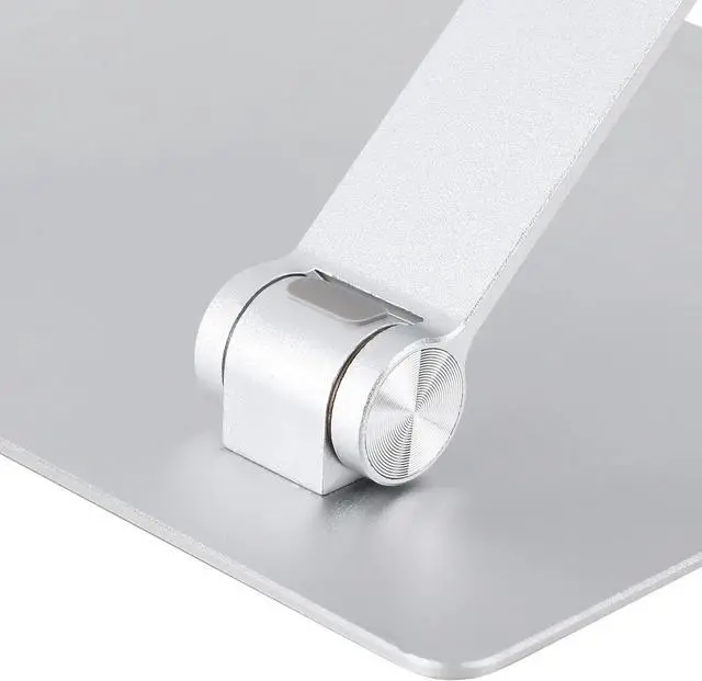 Alt view image 7 of 7 - Sturdy and Portable Ergonomic Laptop Stand for Desk, Adjustable Riser, Fits all Laptops and Notebooks up to 17.3 Inch, Silver, 10 x 8.7 x 6 in
