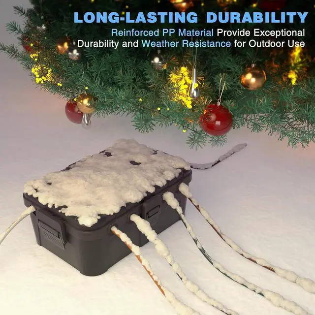 Alt view image 5 of 7 - Large Outdoor Electrical Box (12.5 x 8.5 x 5 inch), IP54 Waterproof Extension Cord Cover Weatherproof, Protect Outlet, Plug, Socket, Timer, Power Strip, Holiday Light Decoration, Black