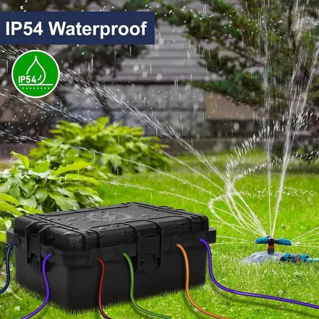 Alt view image 2 of 7 - Large Outdoor Electrical Box Waterproof, IP54 Extension Cord Cover Weatherproof Outdoor Outlet Covers, Protect Power Strip, Timer Outlet, Plug, Socket, Holiday Light, Black (12 x 9X 5 inch)
