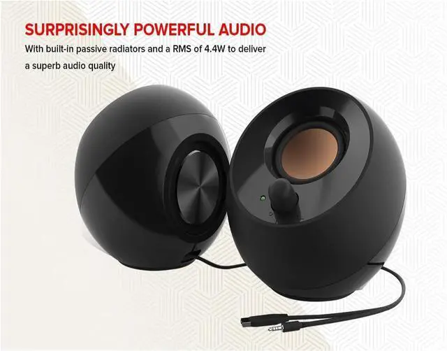 Alt view image 3 of 5 - Pebble 2.0 USB-Powered Desktop Speakers with Far-Field Drivers and Passive Radiators for Pcs and Laptops (Black)