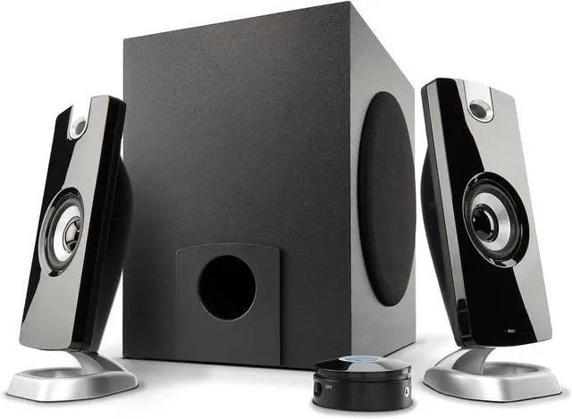 Main image of 2.1 Speaker System with Subwoofer with 18W of Power  Easy Setup and Convenient Controls, Great for Music, Movies, and Gaming